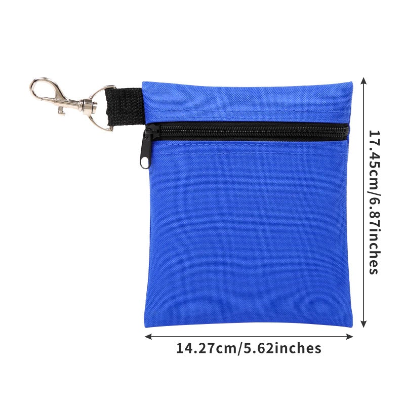 BuyAgain Golf Tee Pouch, 5.62 X 6.87 Inch Professional Zipper Golf Tee/Ball Pouch Bag With Metal Lobster Claw Clip. - Image 2